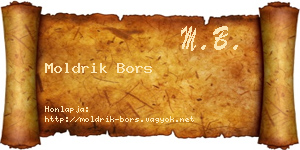Moldrik Bors névjegykártya